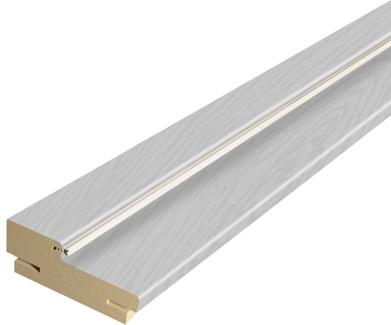 Дверная стойка экошпон 74х26х2070мм телескопическая (для дверей без притвора) 44 Грей эмалит текстурный