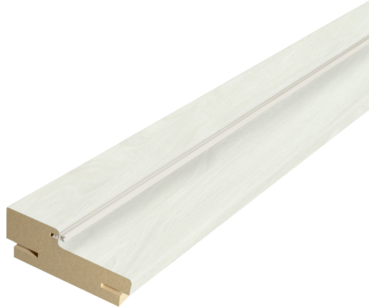 Дверная коробка экошпон 70х26 мм телескопическая (для дверей без притвора) без присадки Дуб перл 2 стойки и перекладина 1000мм