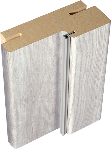 Дверная коробка экошпон 70х26 мм телескопическая (для дверей без притвора) без присадки цвет Дуб дымчатый 2 стойки и перекладина 1000мм