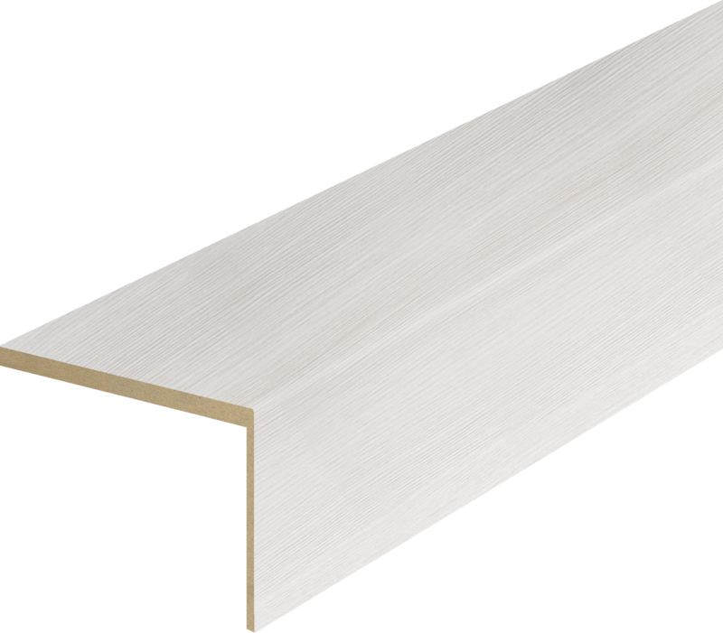 Дверной наличник экошпон телескопический L (8мм), Дуб белый 70х70х2150