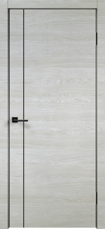 Вяз каньон милк поперечный, 600х2000, LR, з. M1895 BL (черный), с отв. пл., врезка п/скр. п. Morelli HH-18 2шт