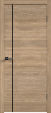 Дуб Европейский, 700х2000, LR, з. M1885 BL (черный), с отв. пл., без врезки п/петли
