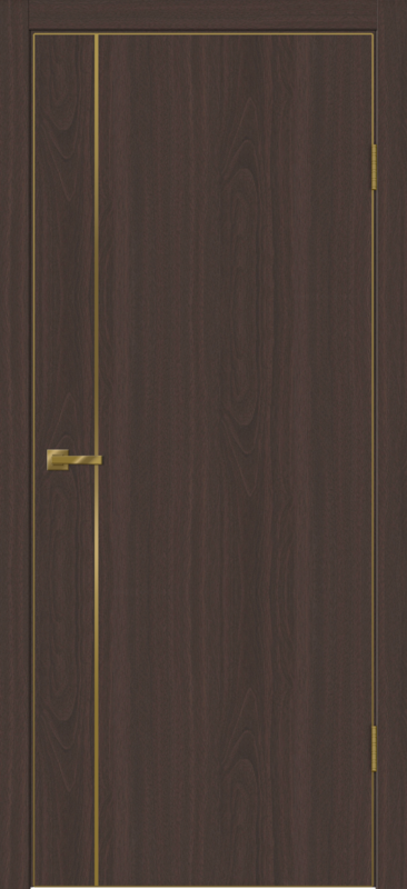 Межкомнатная дверь SOFTWOOD TECHNO GOLD облегченное MV1 глухое Орех американский шоколад 600х2000