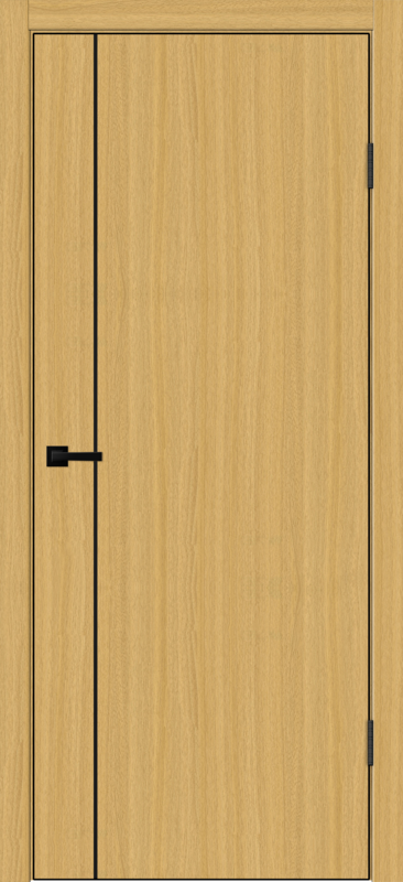Межкомнатная дверь СОФТ ВУД ТЕХНО БЛЭК облегченное FM1 глухое Орех американский соломенный 600х2000