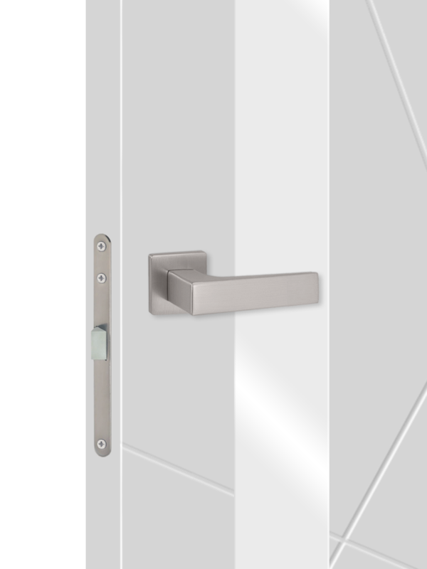 Светло-серый, 800х2000, LR, б/врезки замка и петель, стекло Лакобель белое