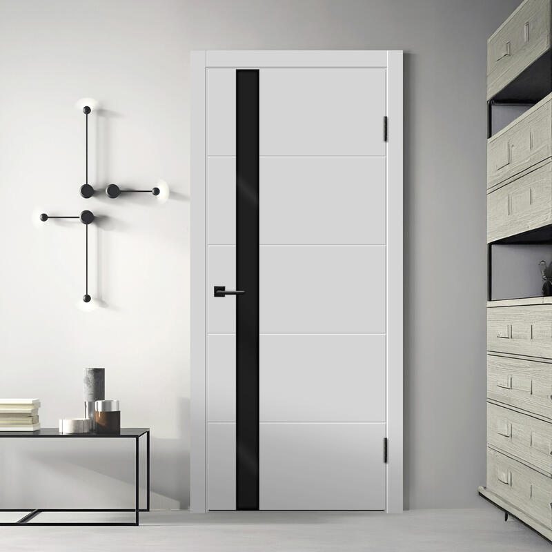 Светло-серый, 600х2000, LR, врезка п/з. 1895Р, без врезки п/петли, стекло Лакобель черное, б/отв. п/фурнитуру