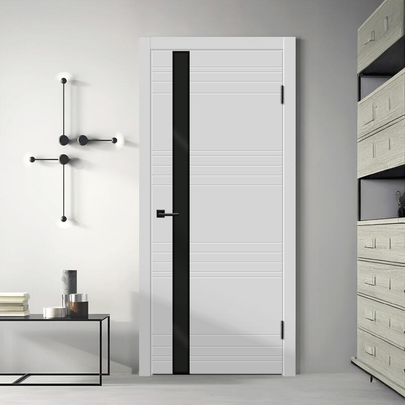 Светло-серый, 800х2000, LR, врезка п/з. 1895Р, без врезки п/петли, стекло Лакобель черное, б/отв. п/фурнитуру