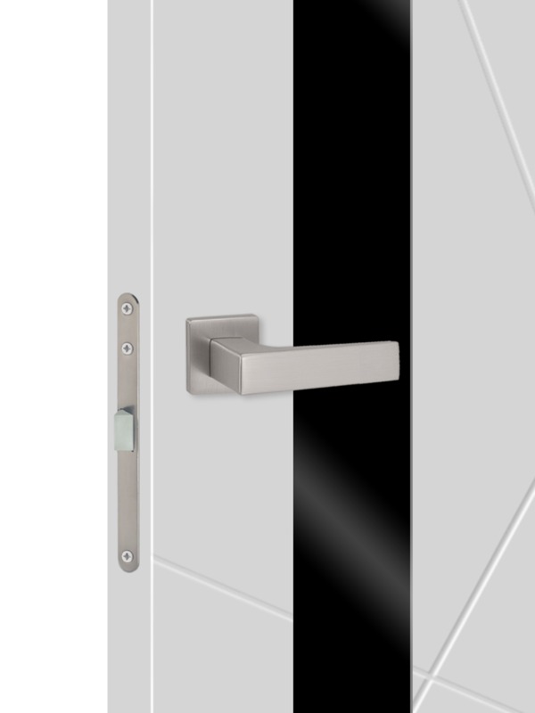 Светло-серый, 900х2000, LR, врезка п/з. 1895Р, без врезки п/петли, стекло Лакобель черное, б/отв. п/фурнитуру