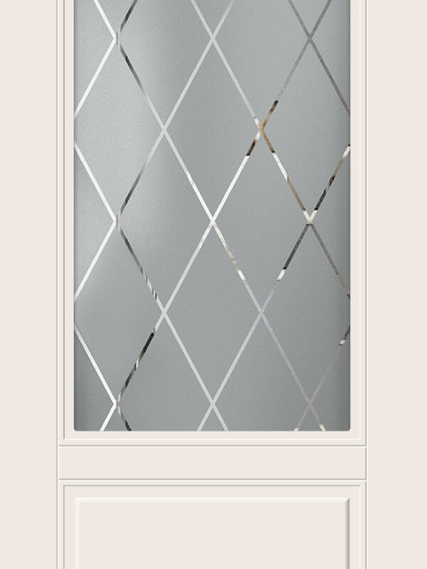 Слоновая кость, 700х2000, R, врезка п/з. 1895Р, без врезки п/петли, стекло РОМБ Мателюкс, б/отв. п/фурнитуру