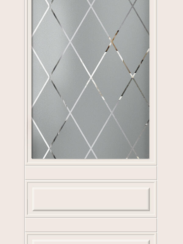 Слоновая кость, 600х2000, LR, врезка п/з. 1895Р, без врезки п/петли, стекло РОМБ Мателюкс, б/отв. п/фурнитуру