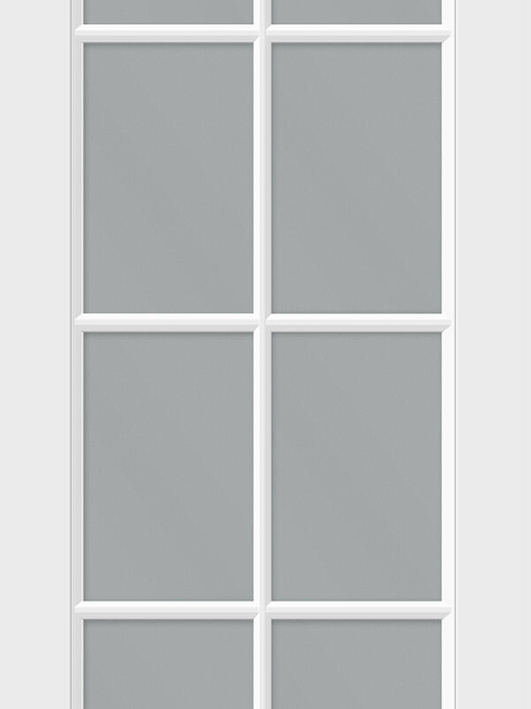 Белый, 900х2000, LR, б/врезки замка и петель, стекло Мателюкс