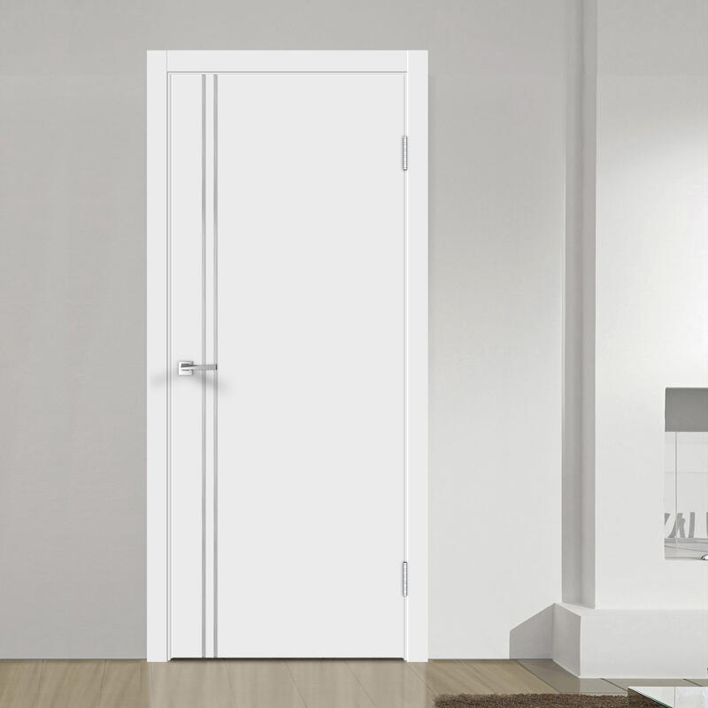 Белый, 800х2000, LR, б/врезки замка и петель, молдинг цвет алюм.