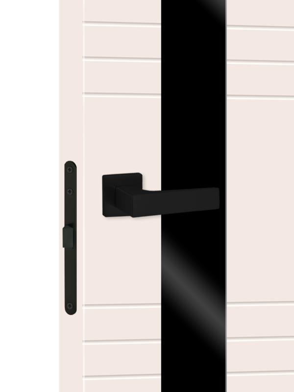 Слоновая кость, 600х2000, LR, врезка п/з. 1895Р, без врезки п/петли, стекло Лакобель черное, б/отв. п/фурнитуру