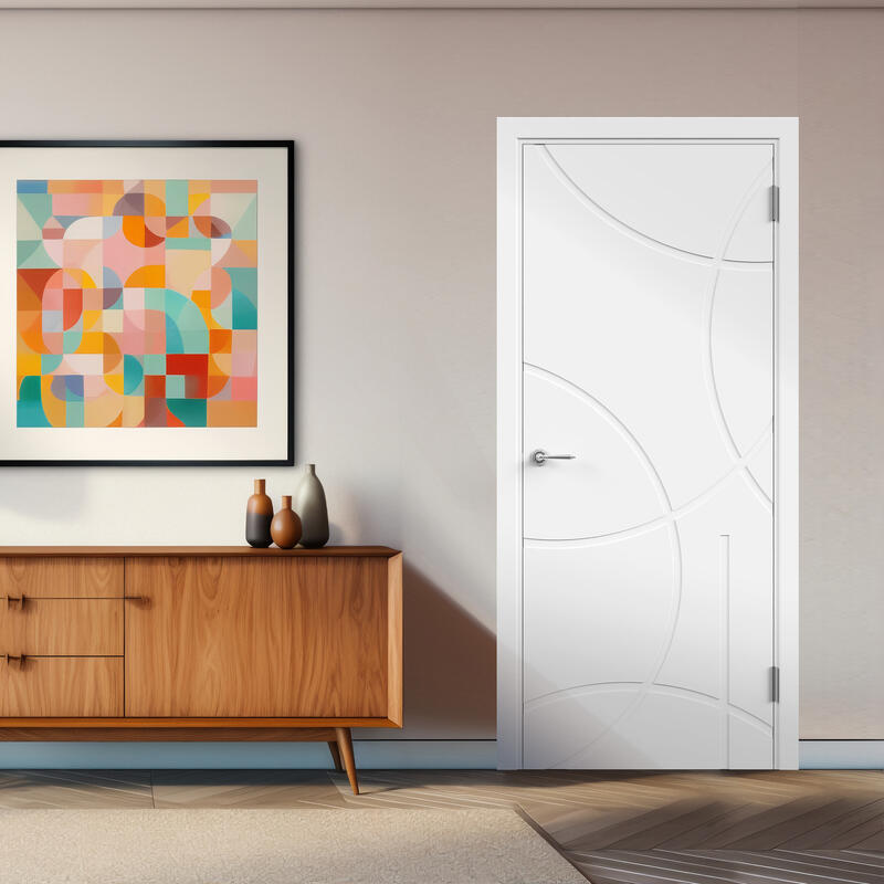 Белый, 800х2000, LR, б/врезки замка и петель