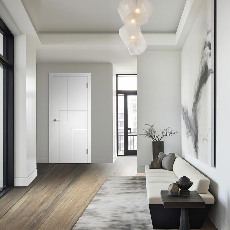 Белый, 800х2000, LR, б/врезки замка и петель