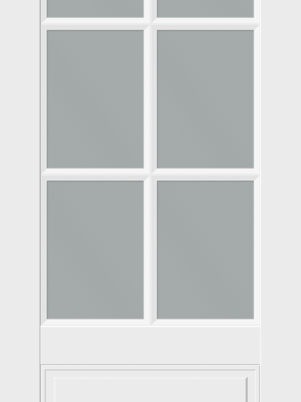 Белый, 900х2000, LR, б/врезки замка и петель, стекло Мателюкс