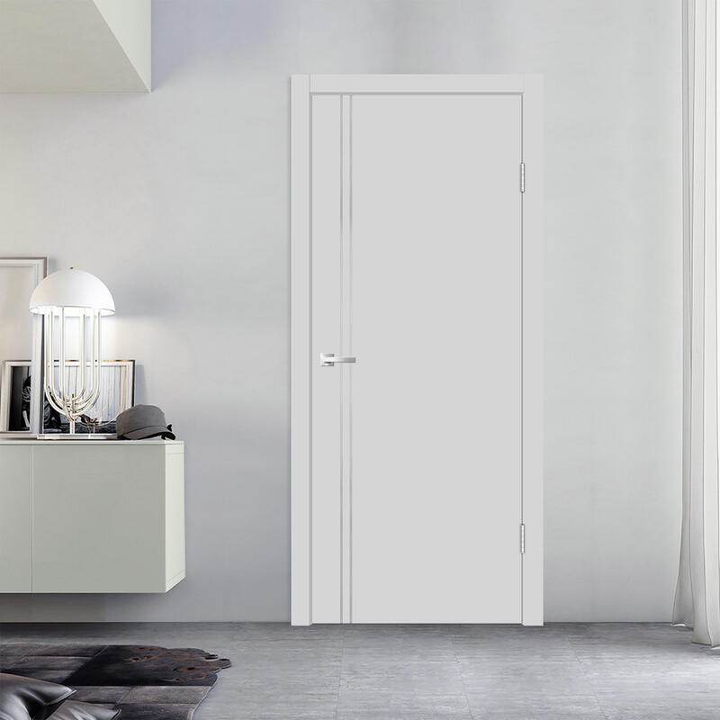 Светло-серый, 700х2000, LR, б/врезки замка и петель, молдинг цвет алюм.