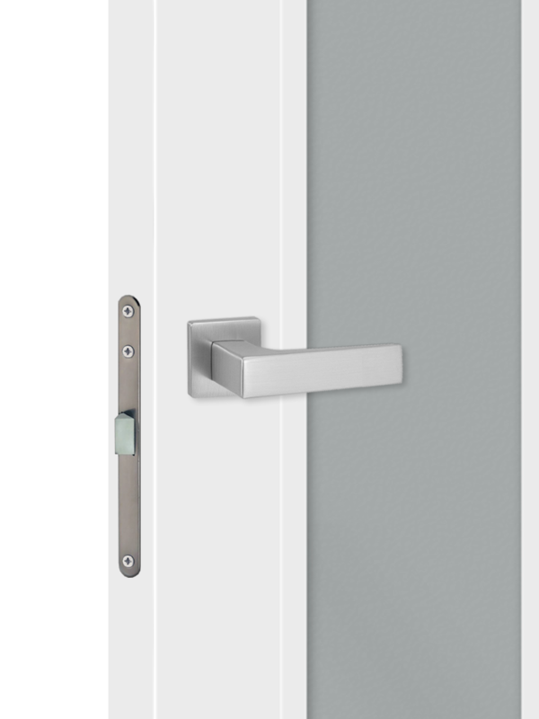 Белый, 700х2000, LR, б/врезки замка и петель, стекло Мателюкс