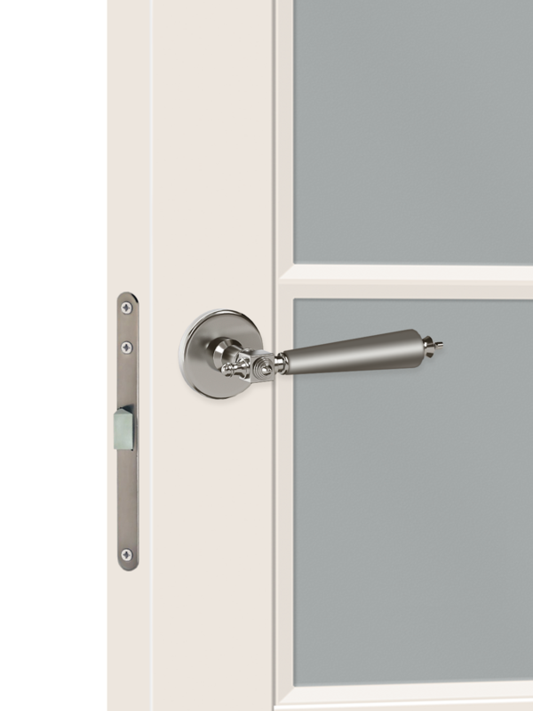 Слоновая кость, 600х2000, LR, б/врезки замка и петель, стекло Мателюкс