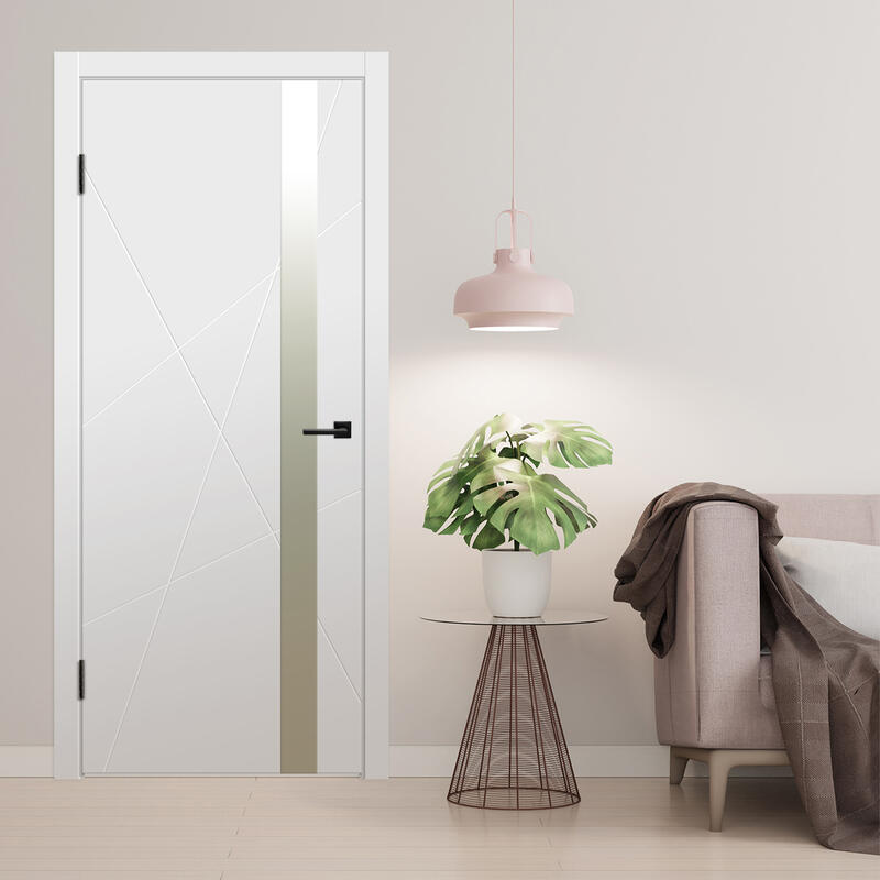 Белый, 700х2000, LR, врезка п/з. 1895Р, без врезки п/петли, зеркало Матированное, б/отв. п/фурнитуру