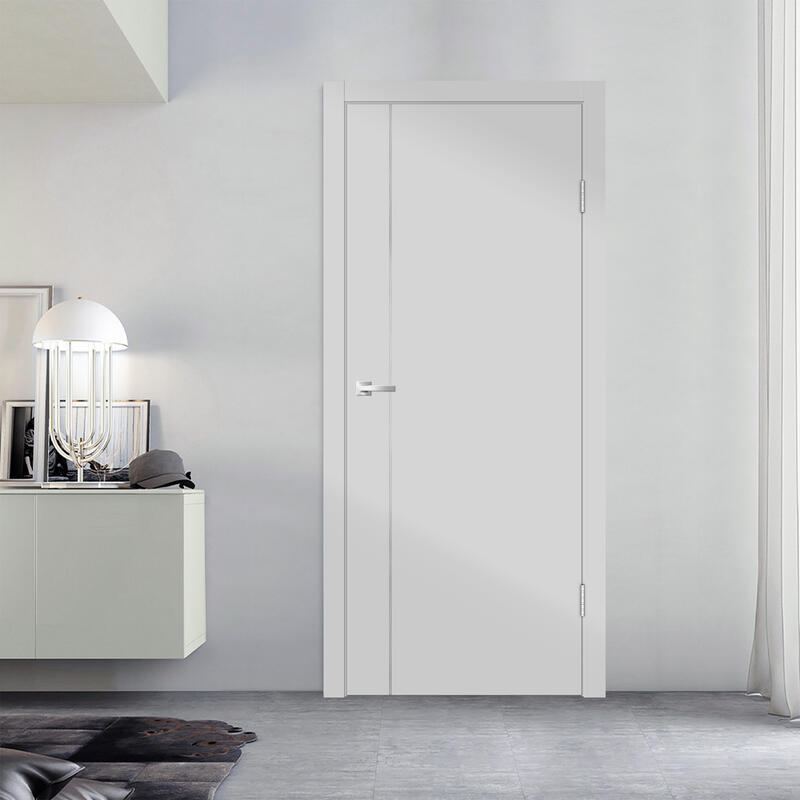 Светло-серый, 800х2000, LR, б/врезки замка и петель, молдинг цвет алюм.