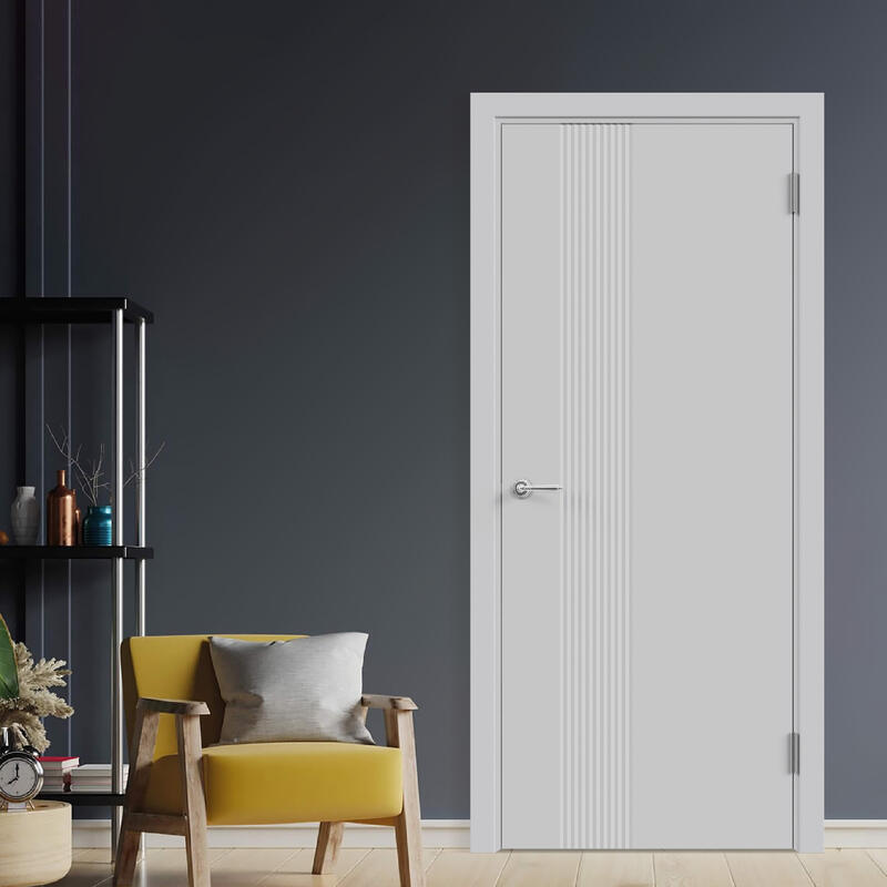 Светло-серый, 700х2000, LR, врезка п/з. 1895Р, без врезки п/петли, б/отв. п/фурнитуру, фрез. Треугольник, со стор. замка