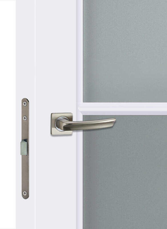 Белый, 800х2000, LR, б/врезки замка и петель, стекло прозр. каленое