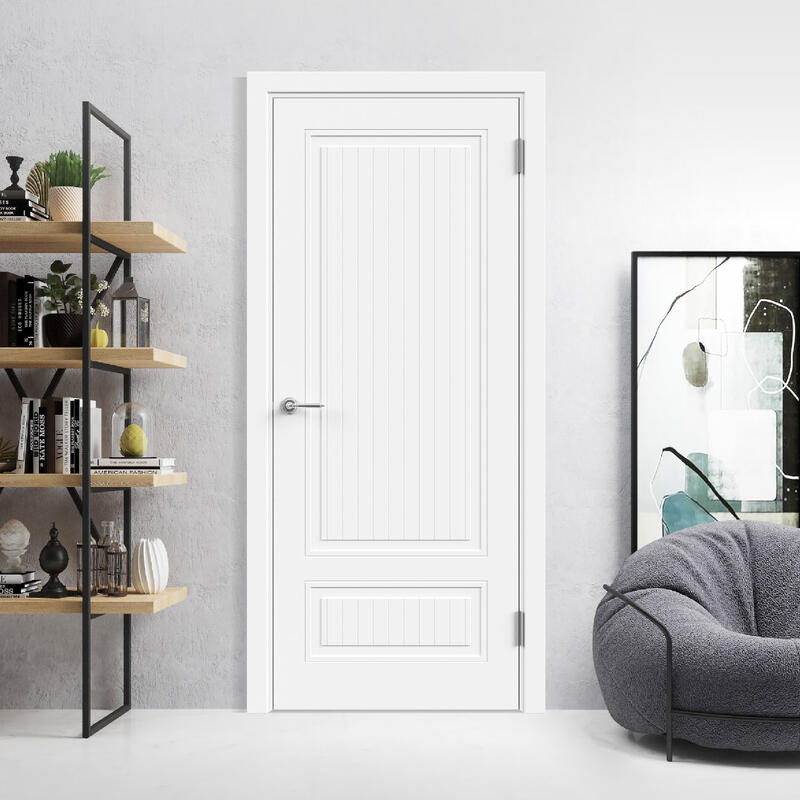 Белый, 600х2000, LR, б/врезки замка и петель, фрез. Вельвет 2