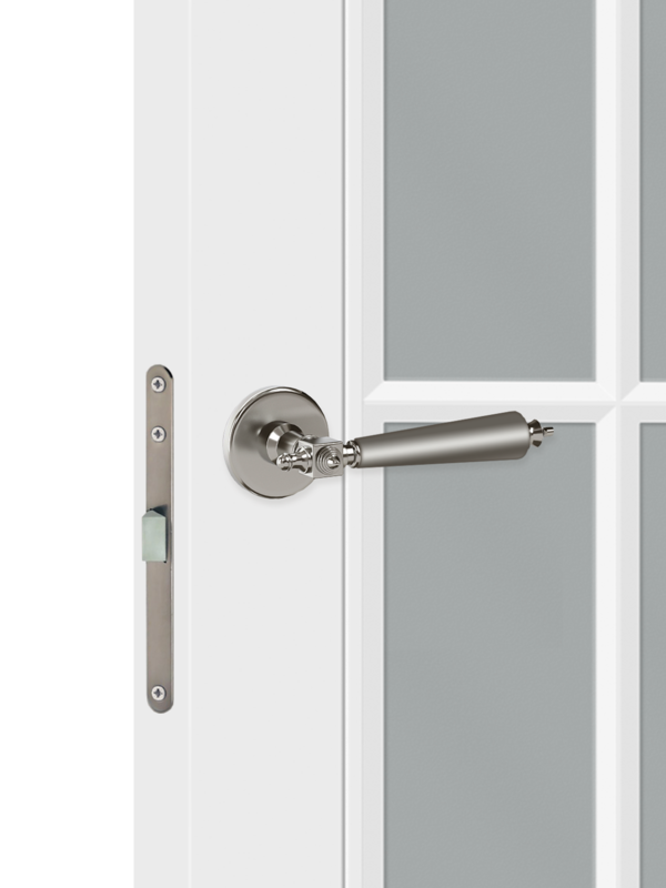 Белый, 800х2000, LR, б/врезки замка и петель, стекло Мателюкс