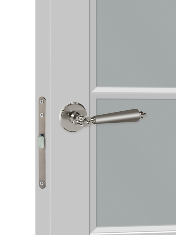 Светло-серый, 700х2000, LR, б/врезки замка и петель, стекло Мателюкс