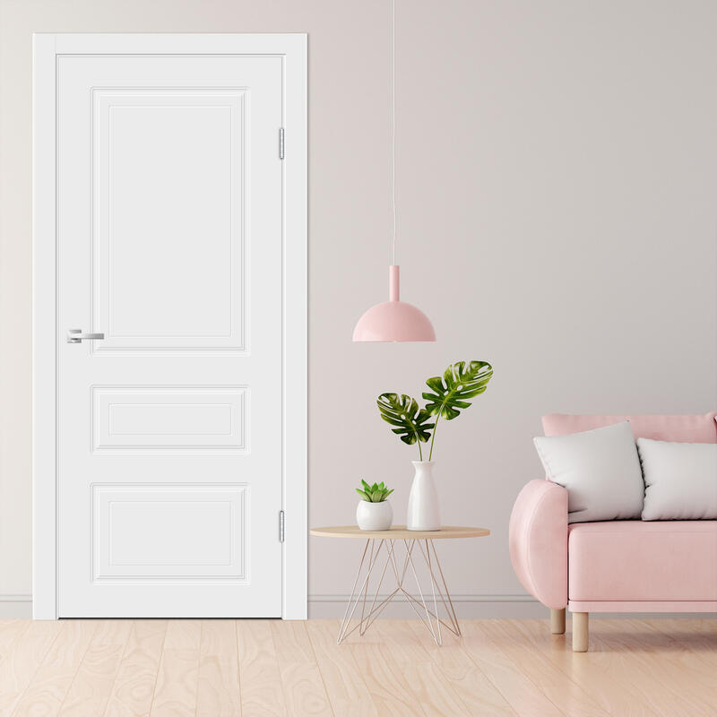 Белый, 800х2000, LR, б/врезки замка и петель