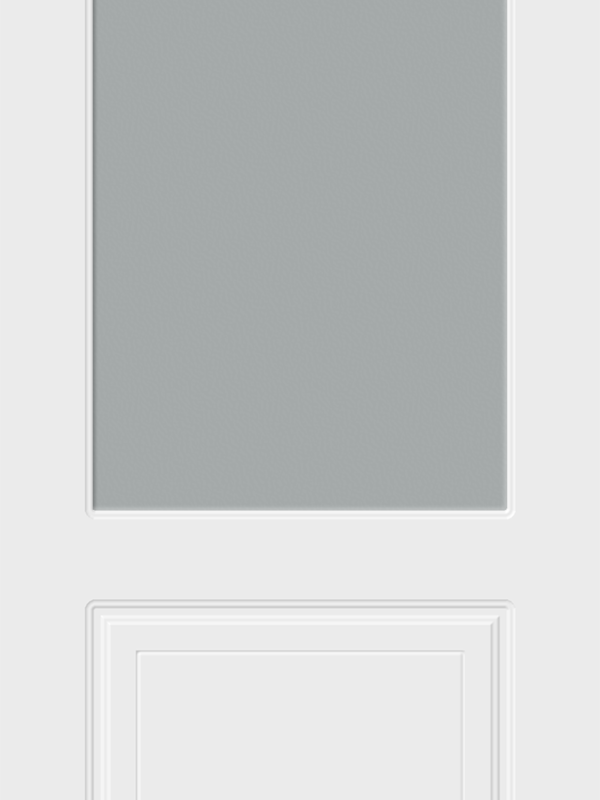 Белый, 600х2000, LR, б/врезки замка и петель, стекло Мателюкс