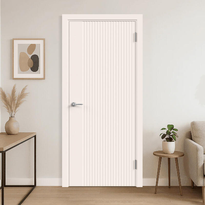 Слоновая кость, 600х2000, LR, б/врезки замка и петель, фрез. Волна