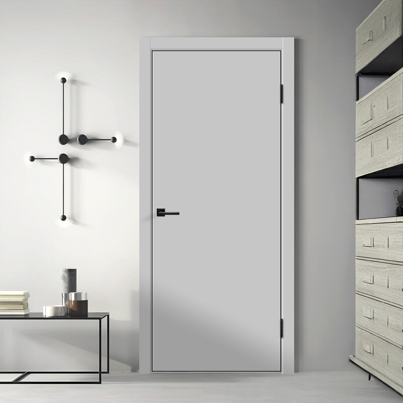 Светло-серый, 800х2000, LR, б/врезки замка и петель, кромка с 4х ст., цвет чёрный