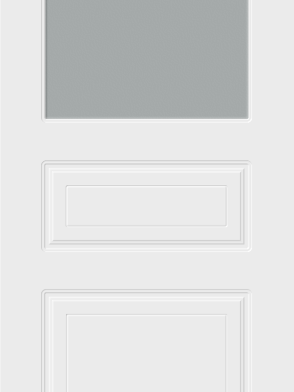 Белый, 700х2000, LR, б/врезки замка и петель, стекло Мателюкс