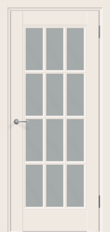 Слоновая кость, 700х2000, LR, б/врезки замка и петель, стекло Мателюкс