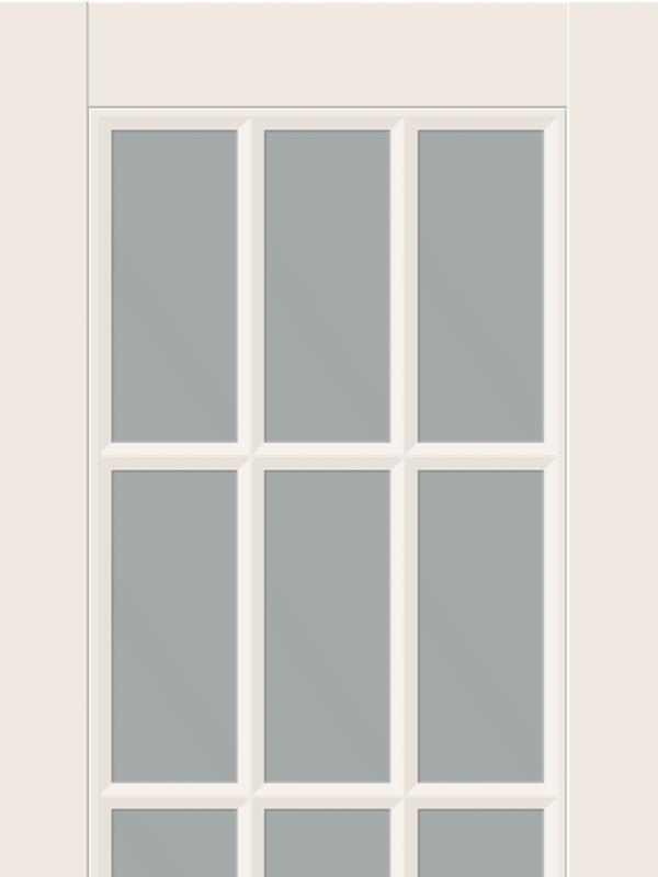 Слоновая кость, 700х2000, LR, б/врезки замка и петель, стекло Мателюкс