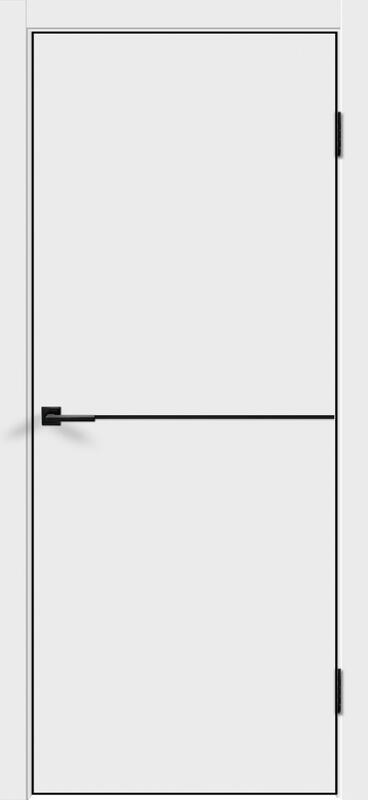 Межкомнатная дверь эмаль ФЛЭТ 40/БЛЭК H1 глухое Белый 600х2000