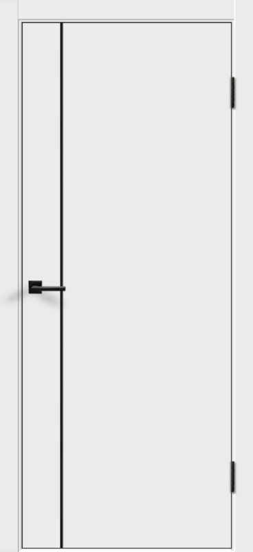 Межкомнатная дверь эмаль ФЛЭТ 40/БЛЭК M1 глухое Белый 600х2000