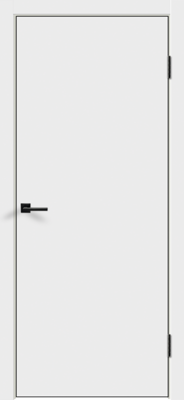 Межкомнатная дверь эмаль ФЛЭТ 40/БЛЭК глухое Белый 600х2000