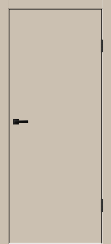 Межкомнатная дверь эмаль ФЛЭТ 40/БЛЭК глухое Песочный Эмаль 600х2000