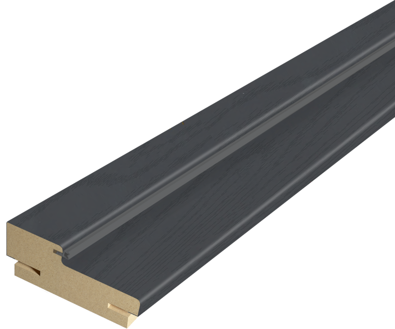 Дверная стойка SoftTouch 80х38х2100мм телескопическая (для дверей без притвора) 44 Ясень графит структурный