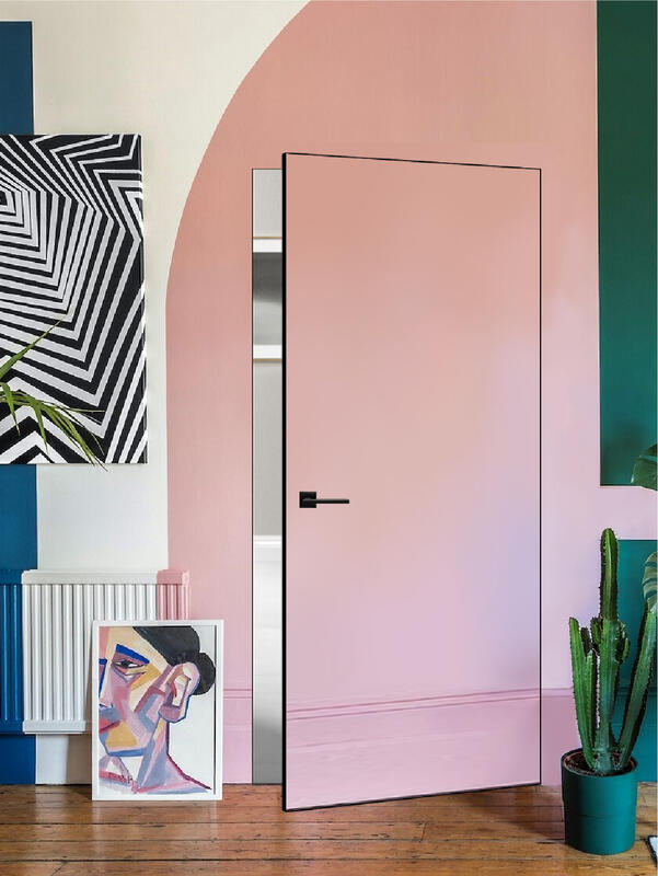 900х2000, LR, з. M1895 BL (черный), врезка п/скр. п. Kubica K6360/38 2шт, чёрная алюм. кромка с 4х ст.