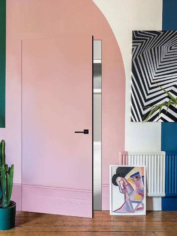 800х2000, LR, з. M1895 BL (черный), врезка п/скр. п. Kubica K6360/38 2шт, чёрная алюм. кромка с 2х ст.