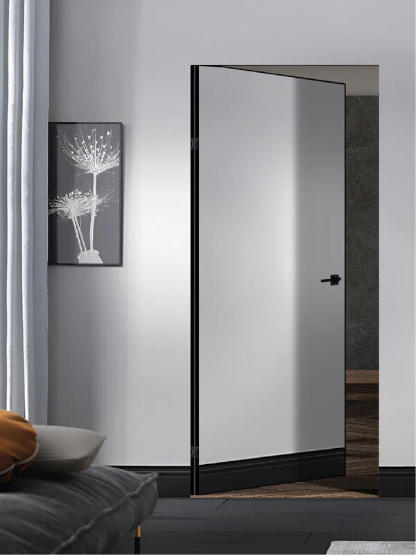 700х2300, R, з. M1895 BL (черный), врезка п/скр. п. Kubica K6360/38 3шт, чёрная алюм. кромка с 3х ст.