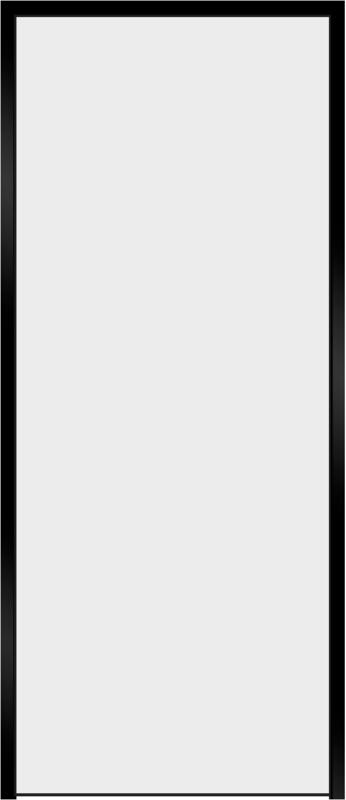 700х2000, L, з. M1895 BL (черный), врезка п/скр. п. К8000 ATOMIKA 3шт, отв. п/фурнитуру 20мм 2шт, черн. ал. кромка с 4х ст.