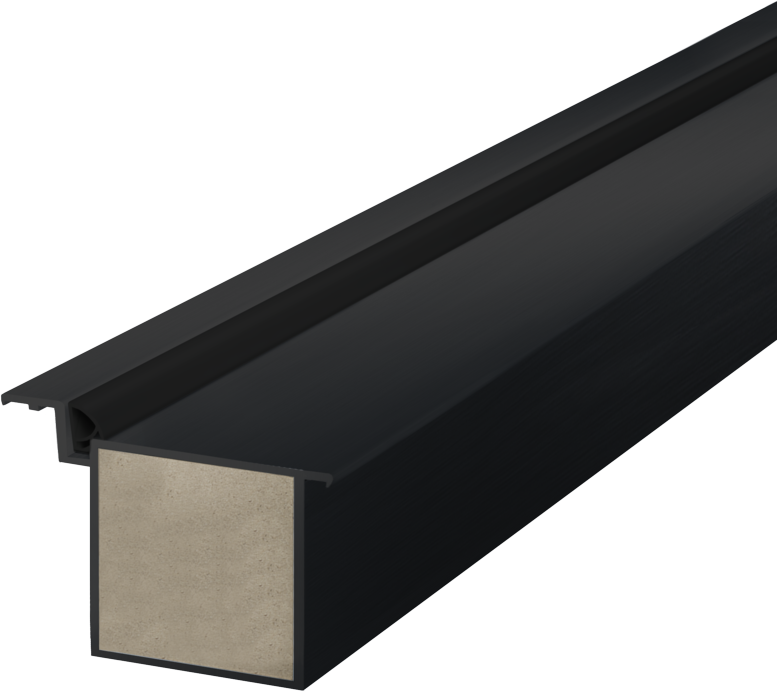 Дверная коробка INVISIBLE ОПТИМ BLACK ANOD без присадки Черный 2 стойки (2250мм, запил под 45°) и перекладина 1050мм