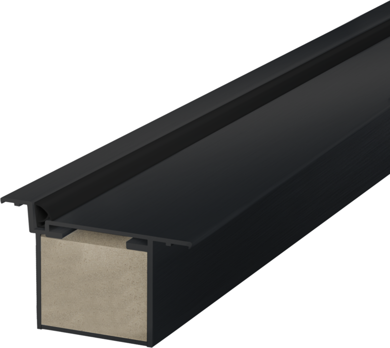 Дверная коробка INVISIBLE ОПТИМ BLACK ANOD без присадки Черный 2 стойки (2350мм, запил под 45°) и перекладина 1050мм