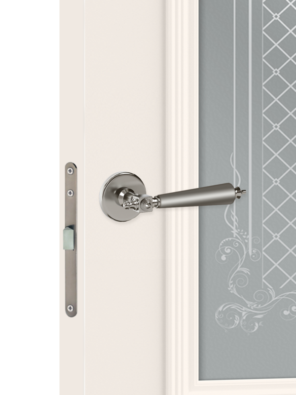 Слоновая кость, 900х2000, R, врезка п/з. 1895Р, без врезки п/петли, стекло Мателюкс Престиж, б/отв. п/фурнитуру