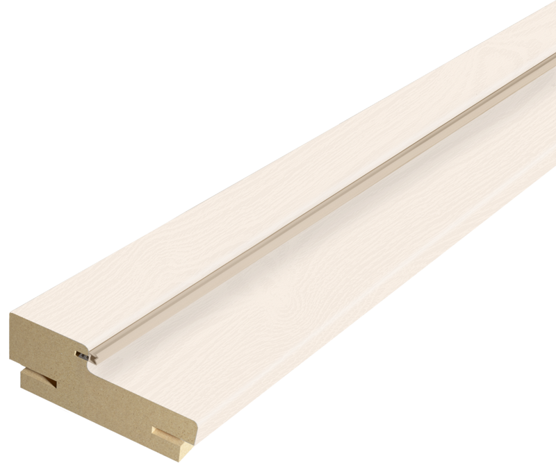 Дверная стойка полипропилен 70х26х2100мм телескопическая (для дверей без притвора) 44 цвет Молочный текстурированный